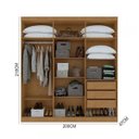 Ver imagem 2 de Guarda-Roupa casal 6 portas Jazz- Lopas - AMENDOA CLEAN/ OFF WHITE
