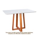 Ver imagem 5 de Mesa Sala de Jantar 4 Lugares Madeira Maciça Itália Espresso Móveis Marrom/Champagnhe/Off White