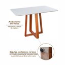 Ver mais imagens de Mesa Sala de Jantar 4 Lugares Madeira Maciça Itália Espresso Móveis Marrom/Champagnhe/Off White
