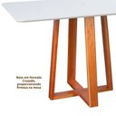 Ver imagem 7 de Mesa Sala de Jantar 4 Lugares Madeira Maciça Itália Espresso Móveis Marrom/Champagnhe/Off White