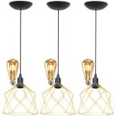 Ver imagem 1 de 3 Pendentes Aramado Teto Cálice Luminária Lustre Retrô Balcão + Lâmpada Led ST64 Vintage