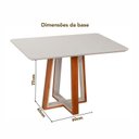 Ver imagem 5 de Mesa de Jantar 4 Lugares em Madeira Maciça com Tampo Off White Viena Espresso Móveis
