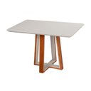 Ver imagem 3 de Mesa de Jantar 4 Lugares em Madeira Maciça com Tampo Off White Viena Espresso Móveis