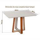Ver imagem 4 de Mesa de Jantar 4 Lugares em Madeira Maciça com Tampo Off White Viena Espresso Móveis