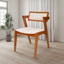 Ver imagem 4 de Kit 6 Cadeiras Madeira Maciça e Estofada Ímola Authentic Espresso Móveis Marrom/Champagne/Off White