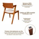 Ver imagem 6 de Kit 6 Cadeiras Madeira Maciça e Estofada Ímola Authentic Espresso Móveis Marrom/Champagne/Off White