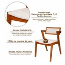 Ver imagem 7 de Kit 6 Cadeiras Madeira Maciça e Estofada Ímola Authentic Espresso Móveis