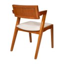 Ver imagem 3 de Kit 6 Cadeiras Madeira Maciça e Estofada Ímola Authentic Espresso Móveis Marrom/Champagne/Off White