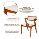 Ver imagem 7 de Kit 6 Cadeiras Madeira Maciça e Estofada Ímola Authentic Espresso Móveis Marrom/Champagne/Off White