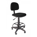 Ver imagem 1 de Cadeira Caixa Secretária Giratória Tecido:preto