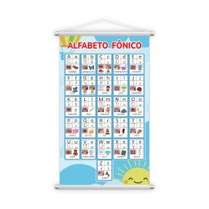 Banner Pedagógico Escolar Alfabeto Fônico 60x40cm