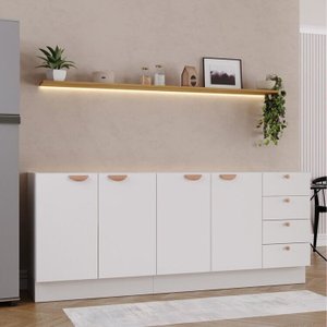 Cozinha Modulada 2 Peças 2 Balcões Arizona Cabecasa Madeiramadeira