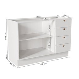 Cozinha Modulada 2 Peças 2 Balcões Arizona Cabecasa Madeiramadeira - 9