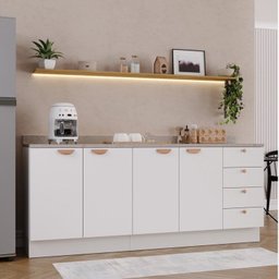 Cozinha Modulada 2 Peças 2 Balcões Arizona Cabecasa Madeiramadeira - 1