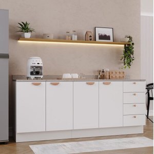 Cozinha Modulada 2 Peças 2 Balcões Arizona Cabecasa Madeiramadeira