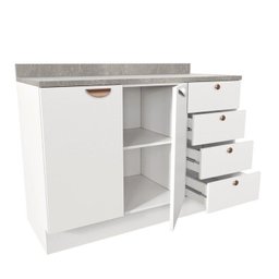 Cozinha Modulada 2 Peças 2 Balcões Arizona Cabecasa Madeiramadeira - 10