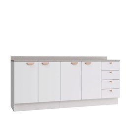 Cozinha Modulada 2 Peças 2 Balcões Arizona Cabecasa Madeiramadeira - 3