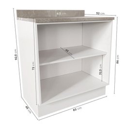 Cozinha Modulada 2 Peças 2 Balcões Arizona Cabecasa Madeiramadeira - 12