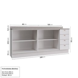 Cozinha Modulada 2 Peças 2 Balcões Arizona Cabecasa Madeiramadeira - 2