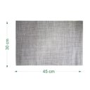 Ver imagem 5 de Jogo Lugar Americano Retangular Cinza 45 (L) x 30 (A)cm Decoração Mesa Posta Descanso Prato