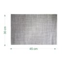 Ver imagem 5 de Jogo Lugar Americano Retangular Cinza 45 (L) x 30 (A)cm Decoração Mesa Posta Descanso Prato