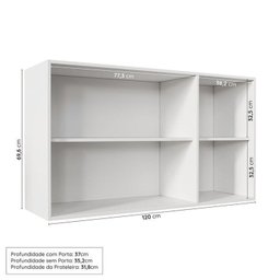 Cozinha Modulada 3 Peças 2 Aéreos 1 Balcão Arizona CabeCasa MadeiraMadeira - 12