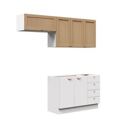 Cozinha Modulada 3 Peças 2 Aéreos 1 Balcão Arizona CabeCasa MadeiraMadeira - 3
