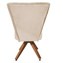 Ver imagem 4 de Poltrona Decorativa Royal Base Giratória de Madeira Slk Decor Bege