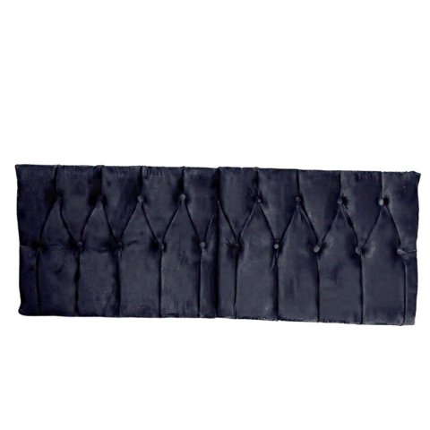 Cabeceira Cama Box Solteiro Leticia 160cm Suspensa Retangular Preto Suede
