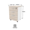 Ver imagem 5 de Gaveteiro Volante para Escritório 2 Gavetas e Gaveta para Pasta