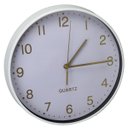 Ver imagem 1 de Relógio Decorativo de Plástico Branco 30x30x4cm Parede Mesa Decoração Sala