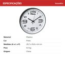 Ver imagem 4 de Relógio Decorativo de Plástico Branco 30x30x4cm Parede Mesa Decoração Sala