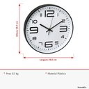 Ver imagem 5 de Relógio Decorativo de Plástico Branco 30x30x4cm Parede Mesa Decoração Sala