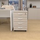 Ver imagem 2 de Gaveteiro Volante para Escritório com 4 Gavetas