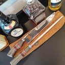 Ver imagem 6 de Conjunto Faca Abridor e Chaira 10' Churrasco Artesanal Cabo Madeira Imbuia Aço Inox Tradicional