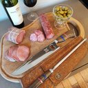 Ver imagem 7 de Conjunto Faca Abridor e Chaira 10' Churrasco Artesanal Cabo Madeira Imbuia Aço Inox Tradicional