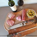 Ver mais imagens de Conjunto Faca Abridor e Chaira 10' Churrasco Artesanal Cabo Madeira Imbuia Aço Inox Tradicional