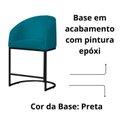 Ver imagem 6 de Kit 02 Banco Banqueta Poltrona Mia Base Metal Preta Suede Cor:turquesa