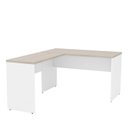 Ver imagem 3 de Escrivaninha Mesa Escritório em L Tampo 120cm Carvalho E Branco