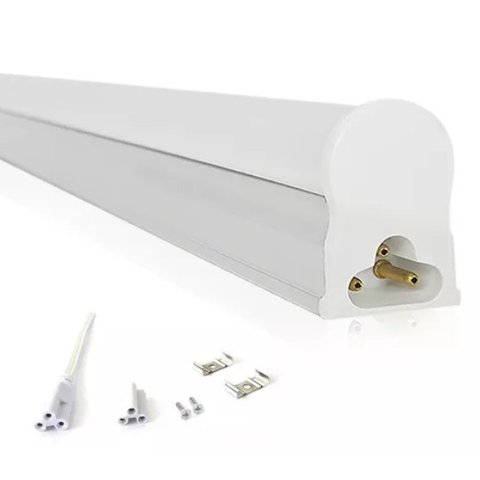 Luminaria T5 Led 20w 120cm Calha Sobrepor Branco Frio Bivolt