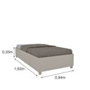 Ver imagem 3 de Quarto Solteiro Guarda-Roupa Ripado Nova York, Cama Solteiro Mônaco, Cômoda 4 Gavetas Nova York Bege/Cinamomo/Off White