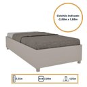 Ver imagem 4 de Quarto Solteiro Guarda-Roupa Ripado Nova York, Cama Solteiro Mônaco, Cômoda 4 Gavetas Nova York Bege/Cinamomo/Off White
