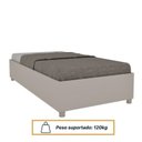 Ver imagem 5 de Quarto Solteiro Guarda-Roupa Ripado Nova York, Cama Solteiro Mônaco, Cômoda 4 Gavetas Nova York Bege/Cinamomo/Off White