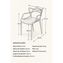 Ver imagem 6 de Kit 6 Cadeiras Allegra Nude Empilhável para Sala de Jantar , Cozinha e Varanda