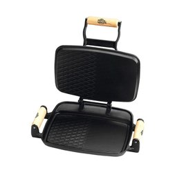 Sanduicheira Grill Real Alça Madeira Panelamineira 24x20,5cm - 2