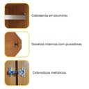 Ver mais imagens de Quarto Casal Completo Guarda-Roupa 6 Portas e Cômoda 4 Gavetas Ripado Nova York e Cama Queen Mônaco Bege/Cinamomo