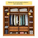 Ver imagem 5 de Quarto Casal Completo Guarda-roupa 6 Portas e Cômoda 4 Gavetas Ripado Nova York e Cama Queen Mônaco
