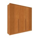 Ver imagem 2 de Quarto Casal Completo Guarda-Roupa 6 Portas e Cômoda 4 Gavetas Ripado Nova York e Cama Queen Mônaco Bege/Cinamomo
