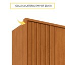 Ver imagem 6 de Quarto Casal Completo Guarda-Roupa 6 Portas e Cômoda 4 Gavetas Ripado Nova York e Cama Queen Mônaco Bege/Cinamomo