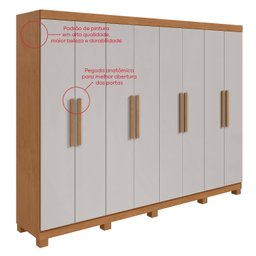 Guarda-roupa Casal Easy Slim 8 Portas com Pés - 10